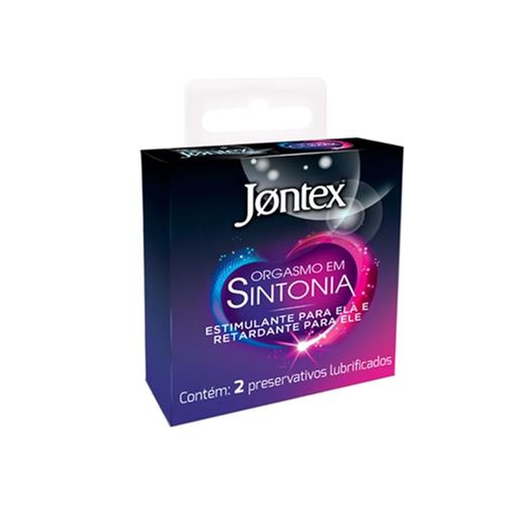 Preservativo Jontex Orgasmo em Sintonia Embalagem com 2 Unidades