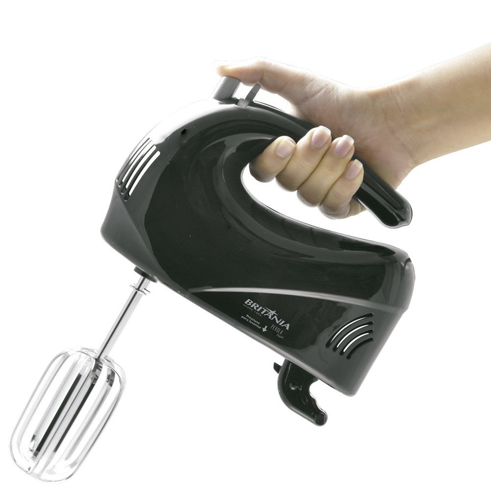 Batedeira Britânia Pérola Maxx | 4 Velocidades + Pulsar, 1 Tigela, 400W, Preto,110V