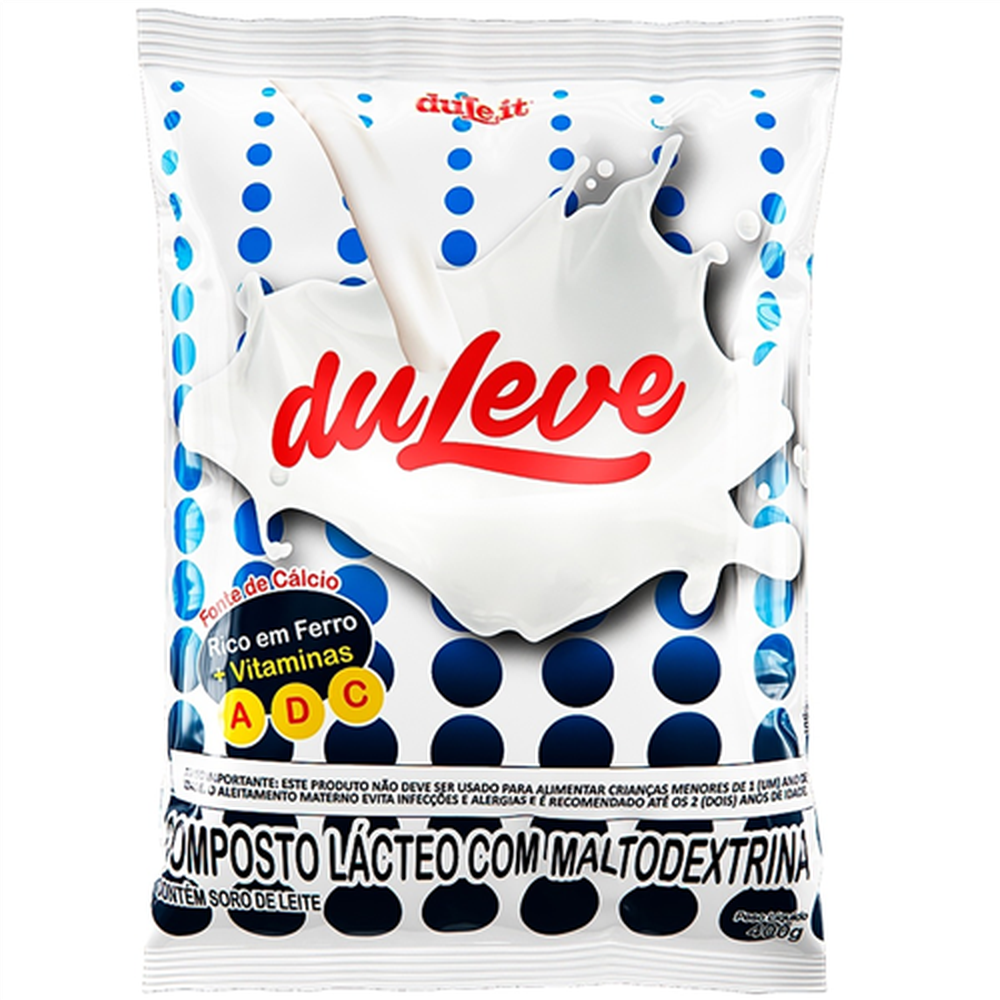 Leite Em Po Duleve Composto 400g - Fardo com 25 Unidades