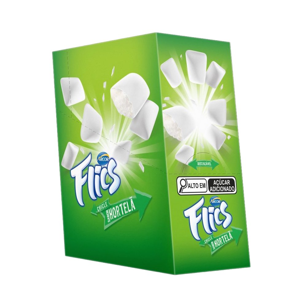 Chiclete Arcor Flics Hortelã 204g