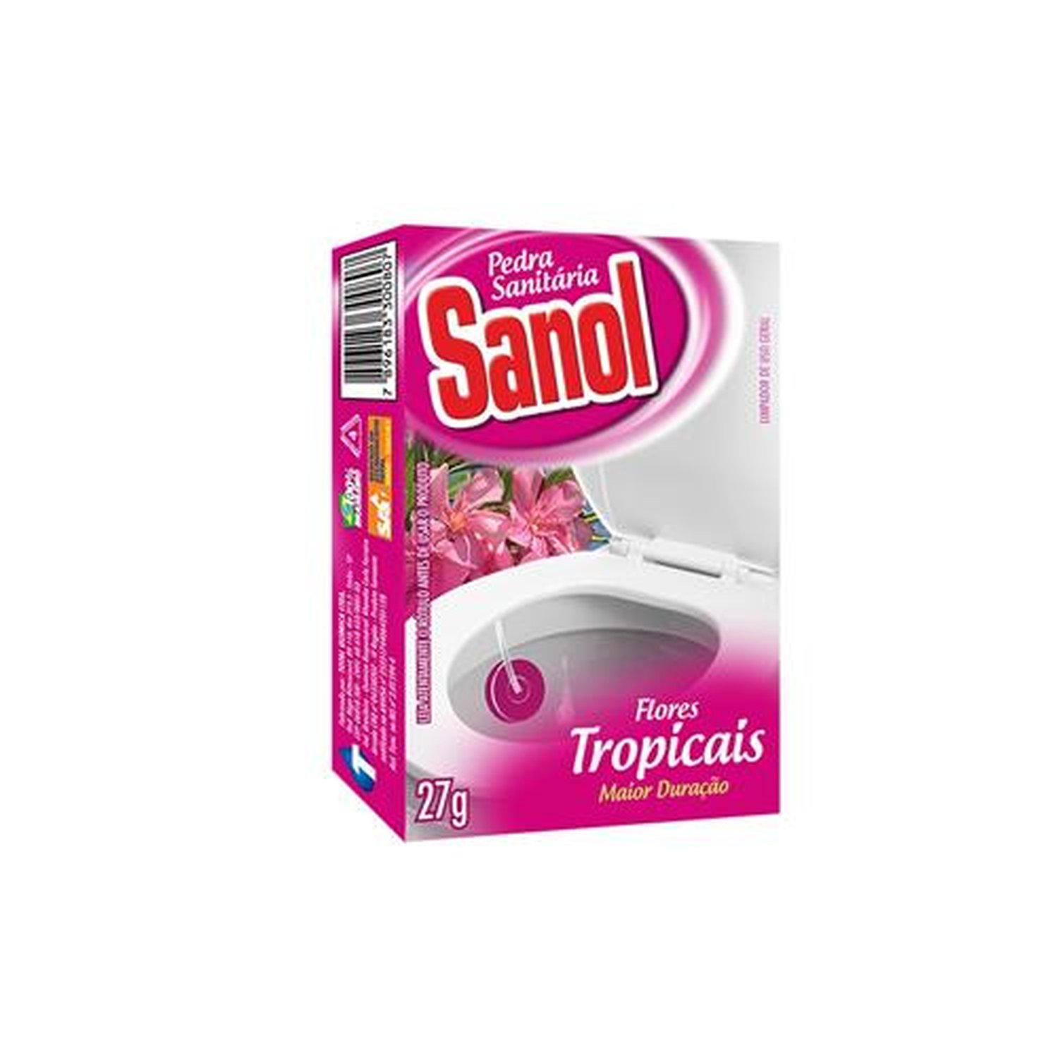 Pedra Sanitaria Sanol Flores Tropicais 24x27G
