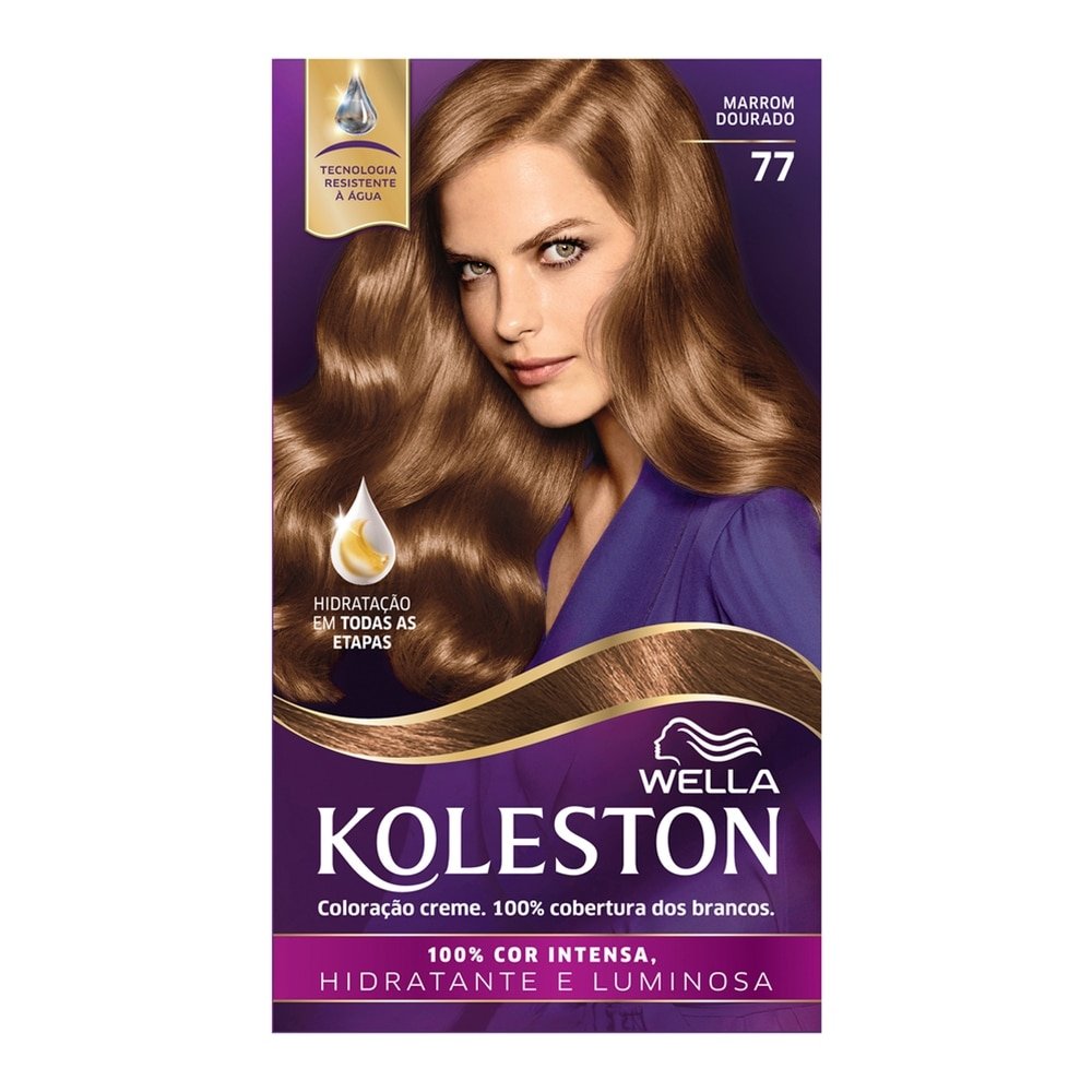 Tinta de Cabelo Koleston 77 Marrom Dourado 55g