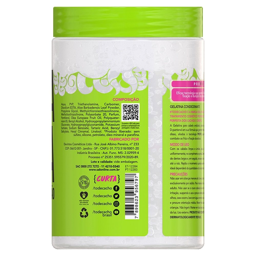 Gelatina Capilar Salon Line To de Cacho Super Definição 1Kg