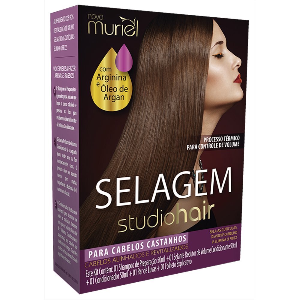 Kit Selagem Studio Hair Cabelos Castanhos
