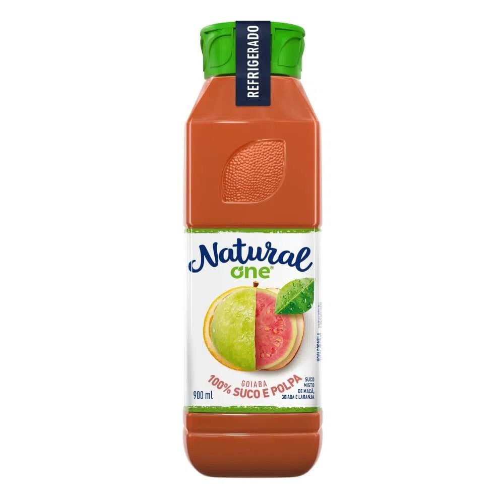 Suco de Goiaba Maçã e Laranja Refrigerado Natural One 6x900ml