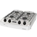 Fogão de Mesa Esmaltec - 4 Bocas Laguna, Mesa de Inox, Branco