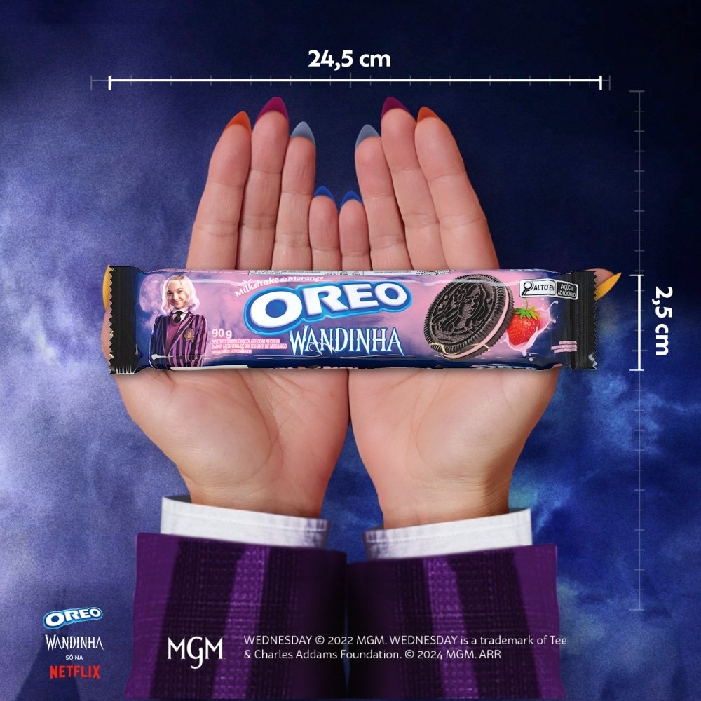 Biscoito Oreo Milkshake Morango 90g