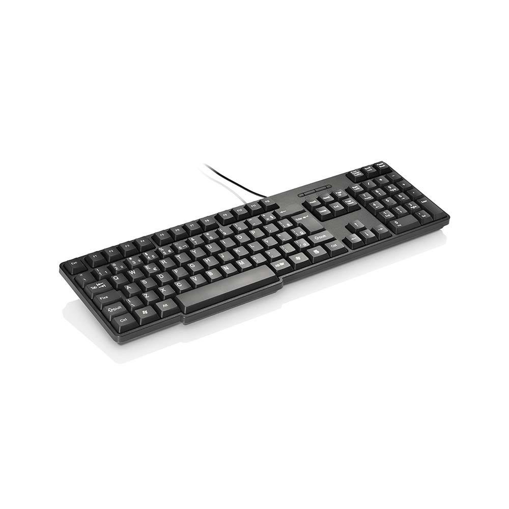 Teclado Básico Slim USB Resistente à Água TC204 Multilaser Preto