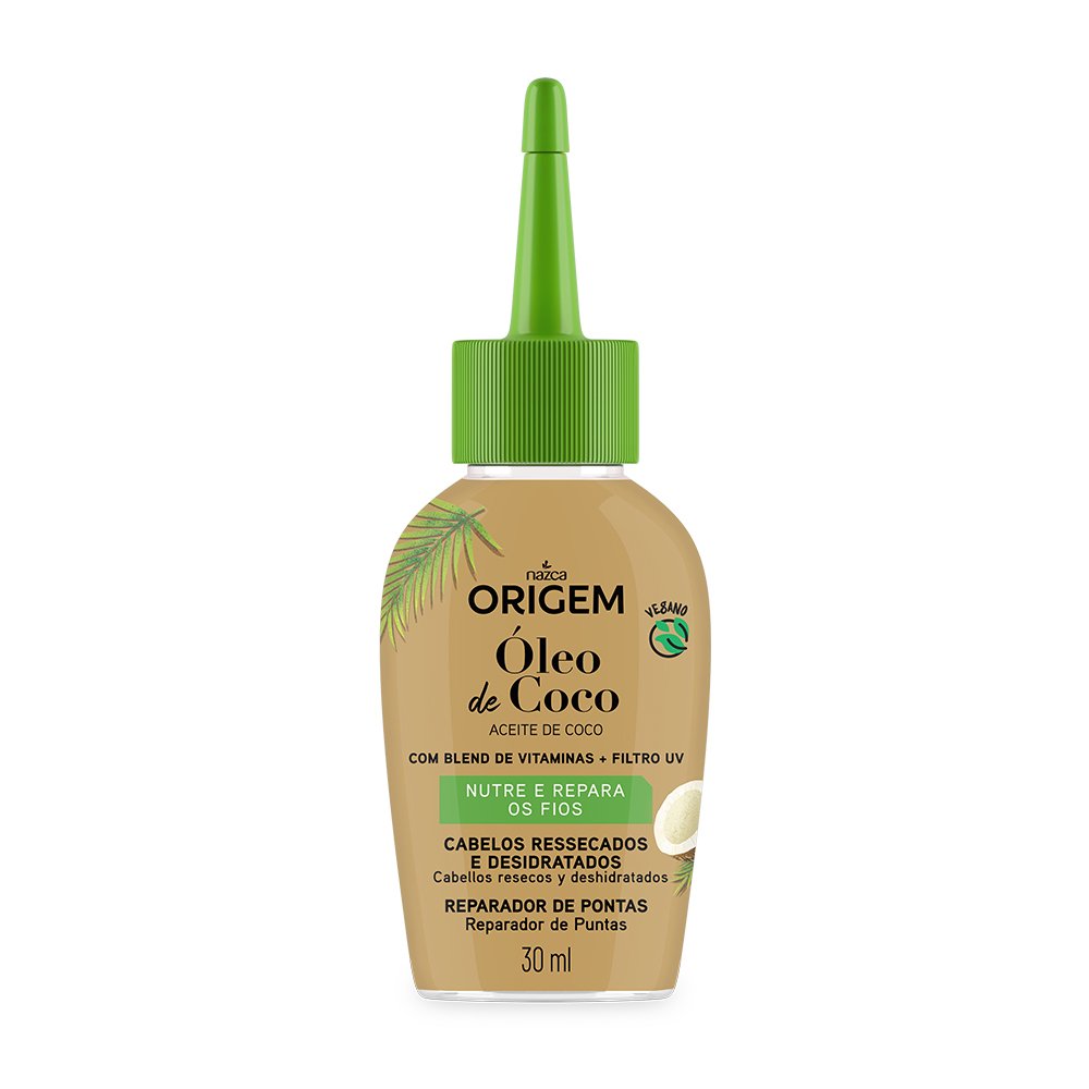 Reparador de Pontas Nazca Origem Oleo de Coco Vegano 30ml