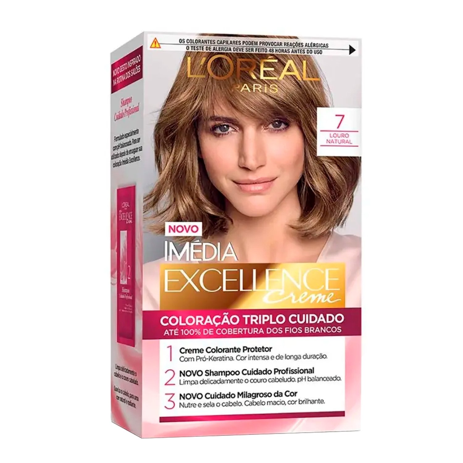 Tinta de Cabelo Imédia Excellence 7 Louro Natural 47g
