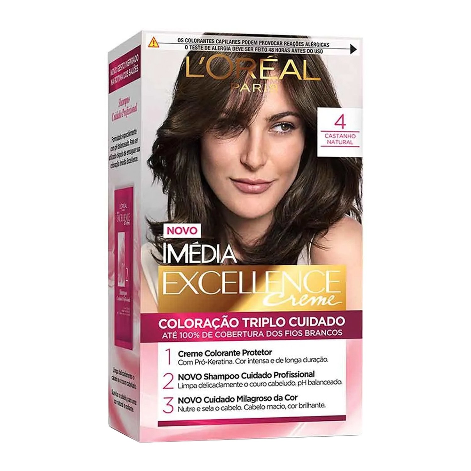 Tinta de Cabelo Imédia Excellence 4 Castanho Natural 47g