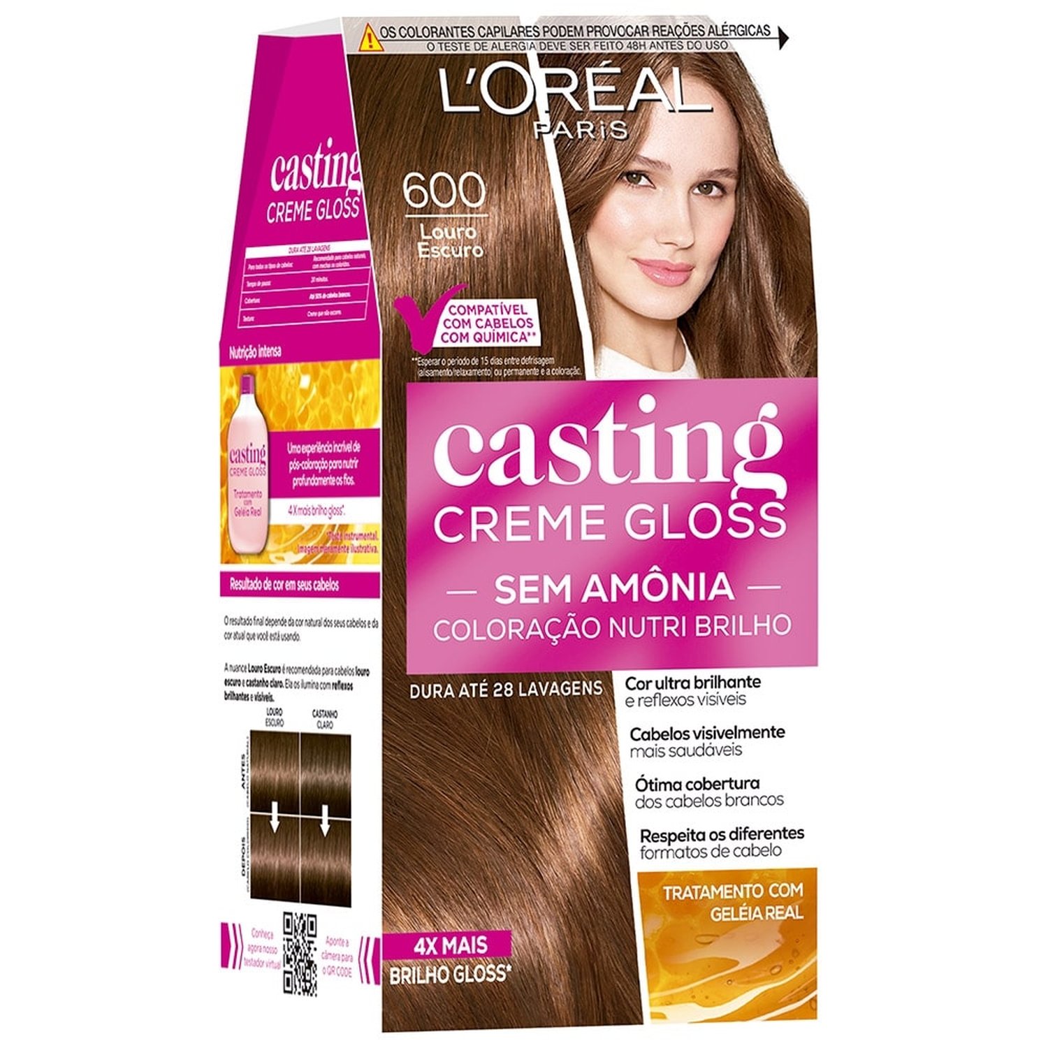 Tinta de Cabelo Loreal Casting Creme Gloss Louro Escuro 600