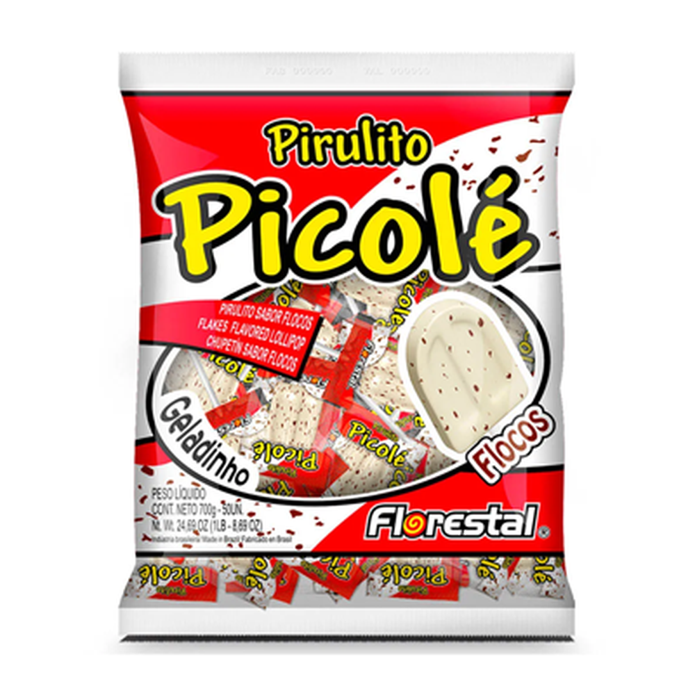 Pirulito Florestal Picolé Flocos 550g