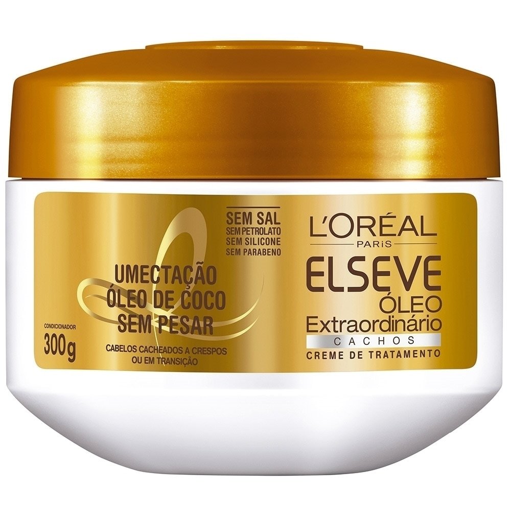 Creme de Tratamento Elseve Óleo Extraordinário Cachos Óleo de Coco 300ml