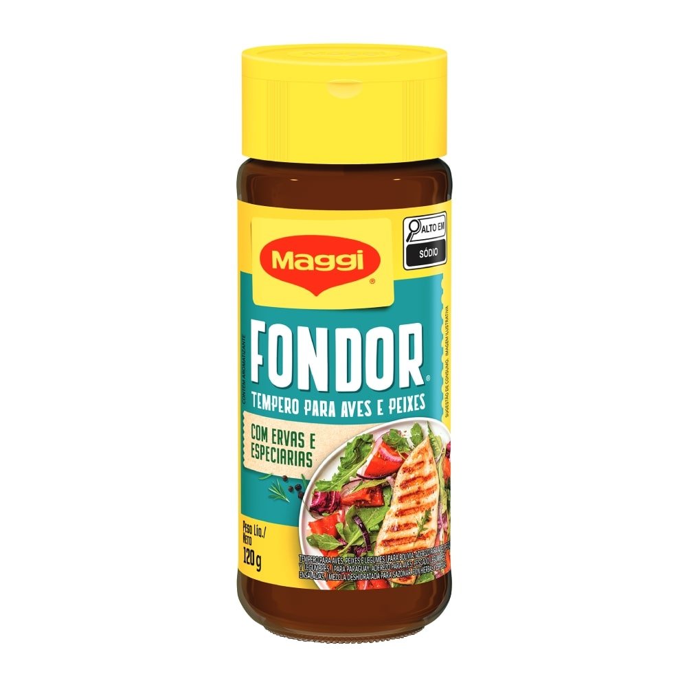 Tempero Maggi Fondor para Aves, Peixes, Legumes e Saladas Vidro 120g