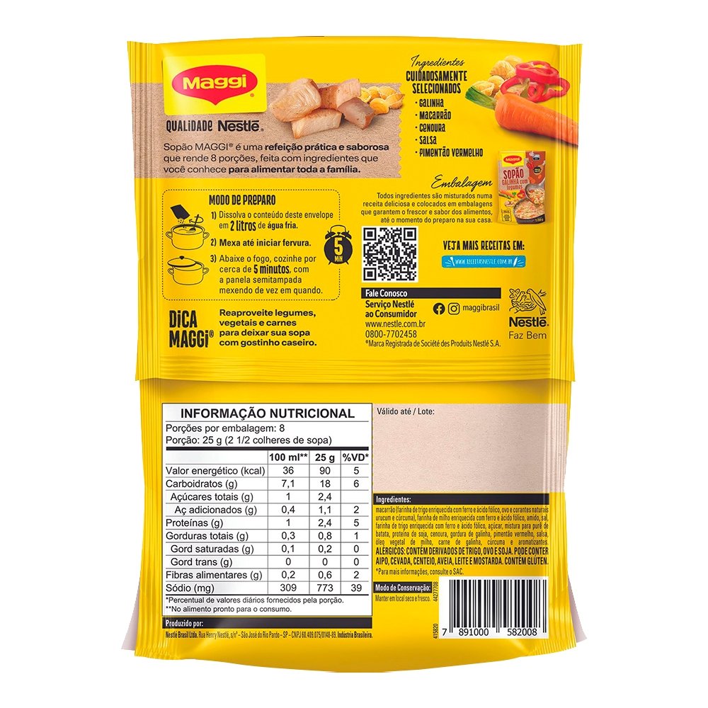Sopão Maggi Galinha com Legumes 200g