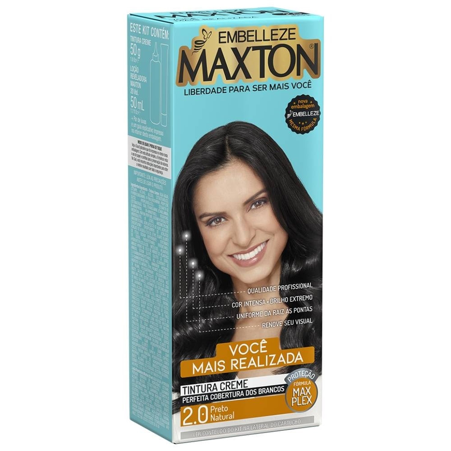 Tintura Maxton Kit Prático Preto Natural 2.0
