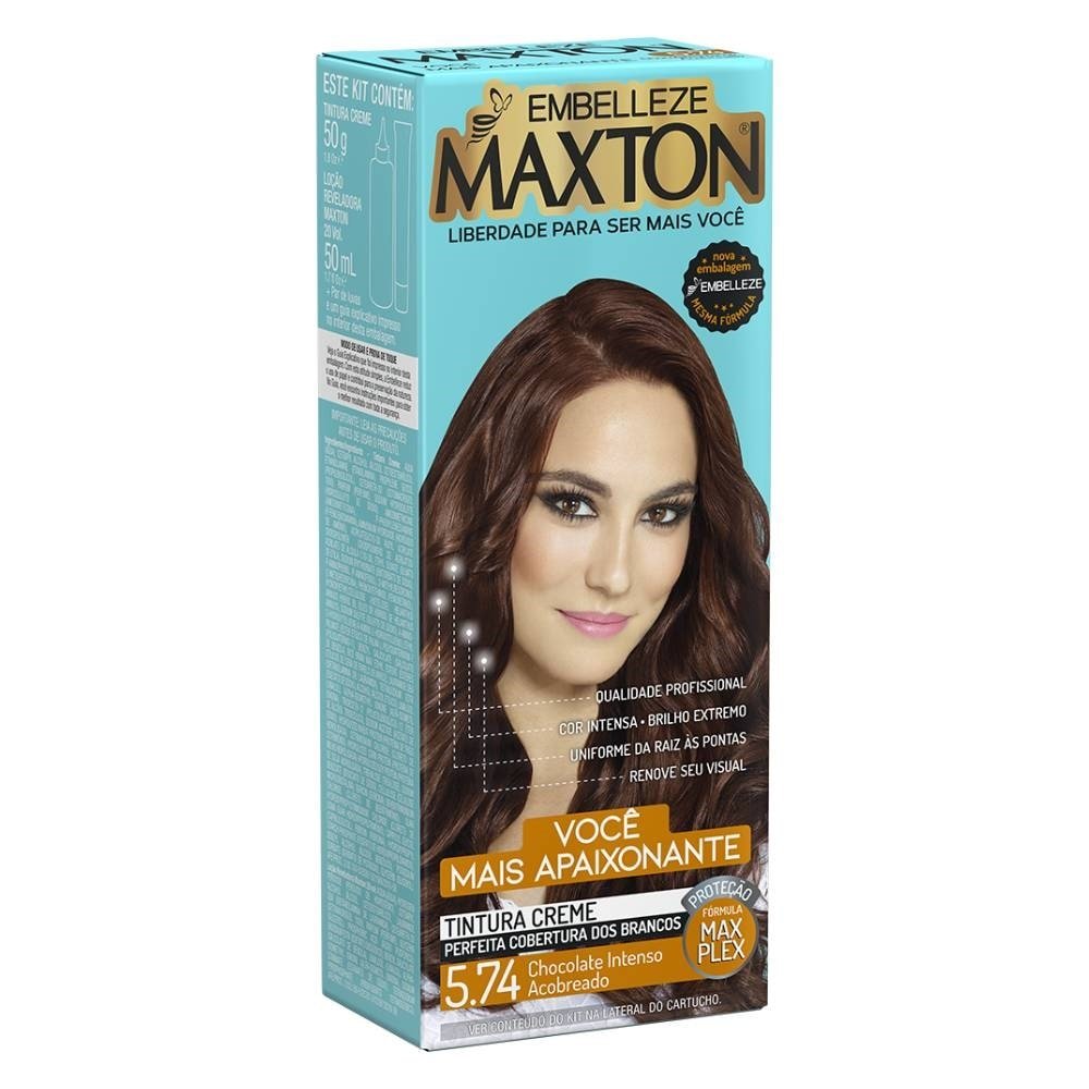 Tintura Maxton 5.74 Chocolate Intenso Acobreado