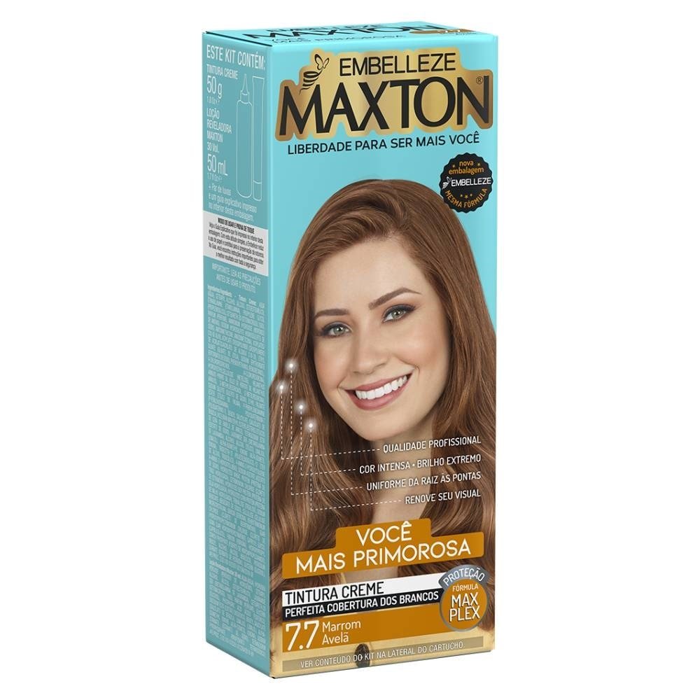 Tintura Maxton 7.7 Marrom Avelã