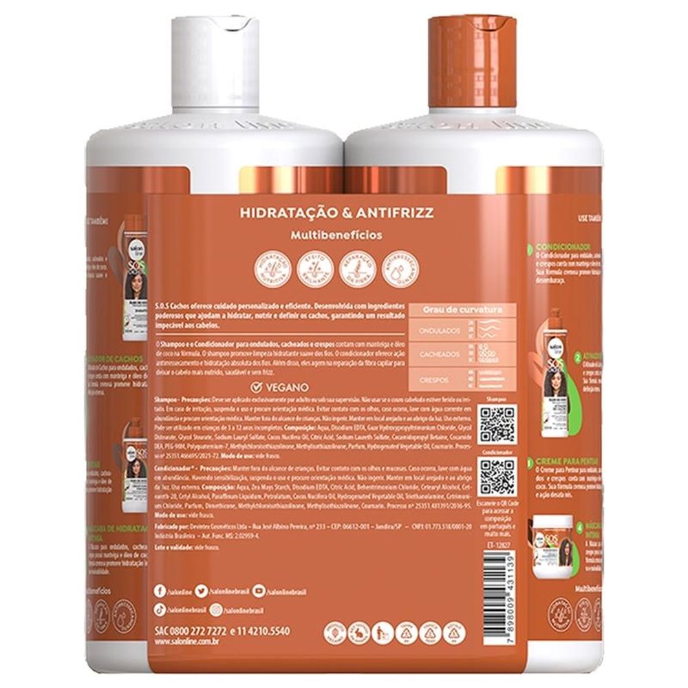 Shampoo + Condicionador Salon Line SOS Coco Tratamento Profundo 1L