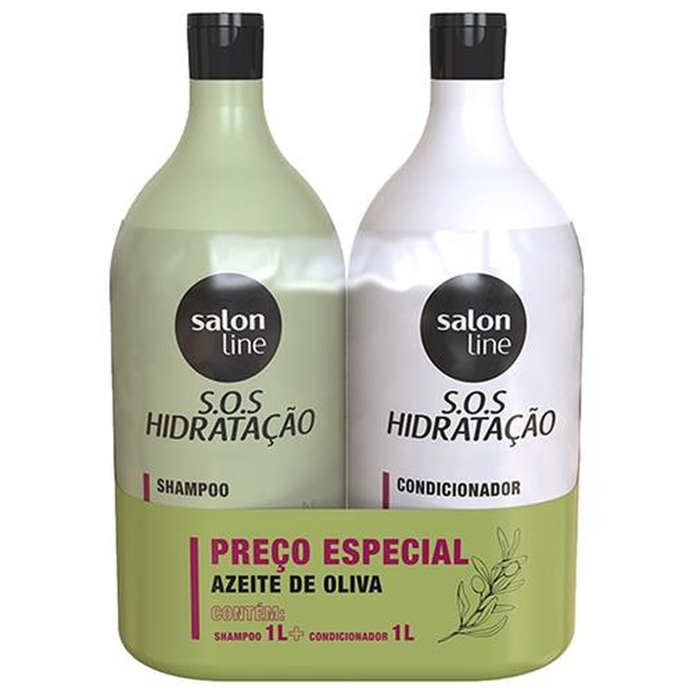 Shampoo + Condicionador Salon Line Azeite de Oliva SOS Hidratação 1L