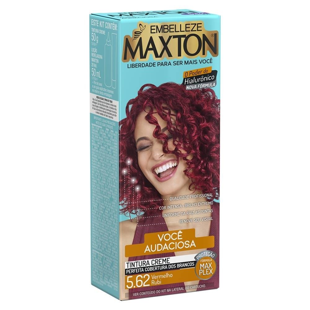 Tintura Maxton Kit Prático 5.62 Vermelho Rubi