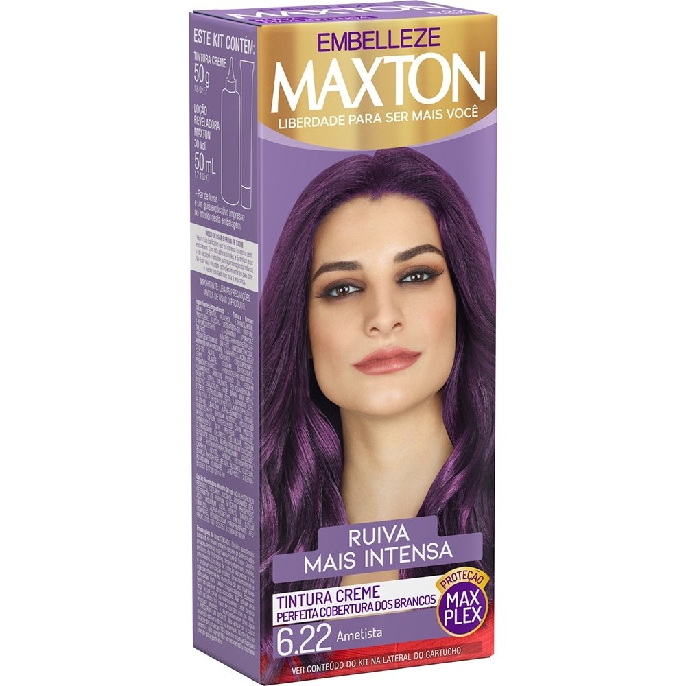 Tintura Maxton Kit Prático 6.22 Ametista