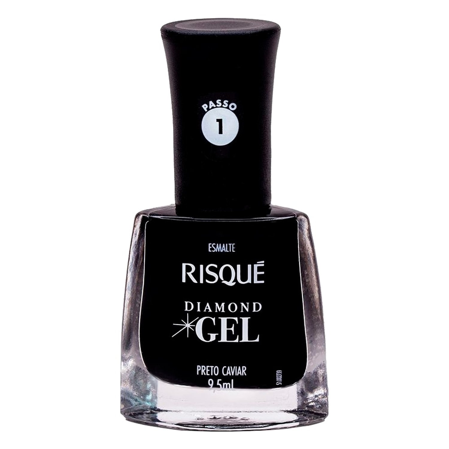 Esmalte Risqué Cremoso Diamond Gel Preto Caviar Avulso 9,5ml