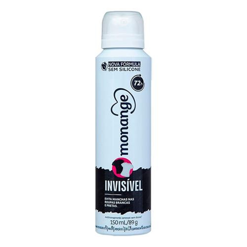 Desodorante Monange Aerosol Invisível 150ml