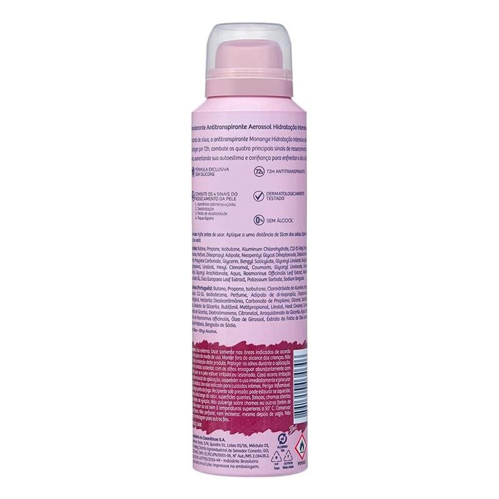Desodorante Monange Aerosol Hidratação Intensiva 150ml