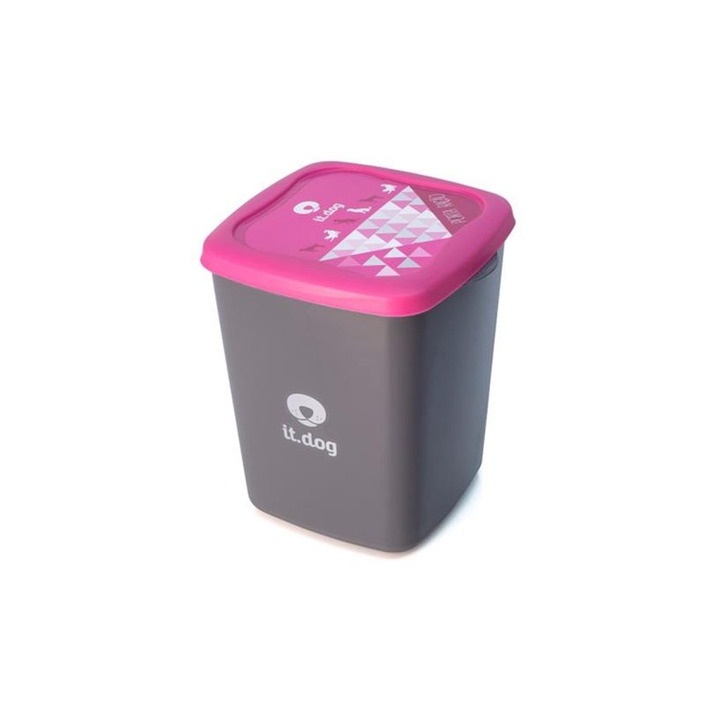 Pote Plástico 2,3L para Ração Quadrado Alto It.Dog Plasvale