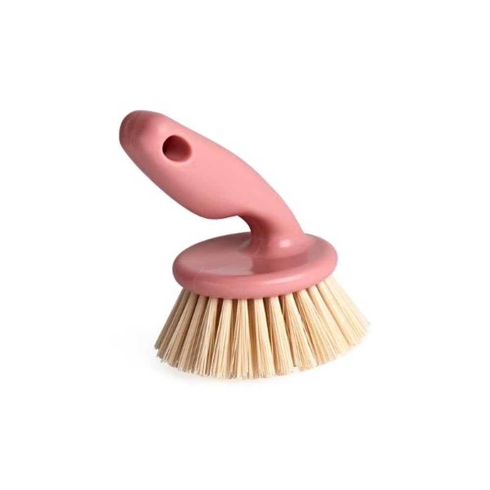 Escova Redonda para Limpeza Plasvale Limpe + - Rosa