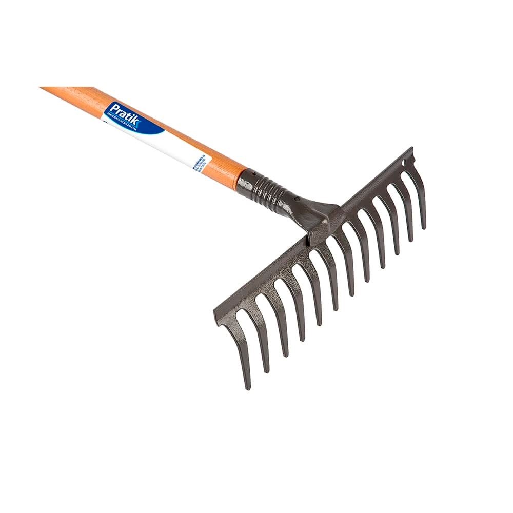 Ancinho Pratik Curvo Reforçado 12 Dentes com Cabo 1,2m