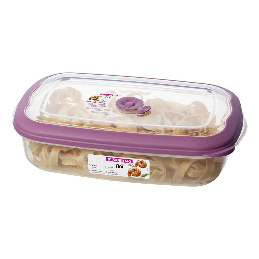 Pote Retangular Plastico Sanremo 2,4L Acai