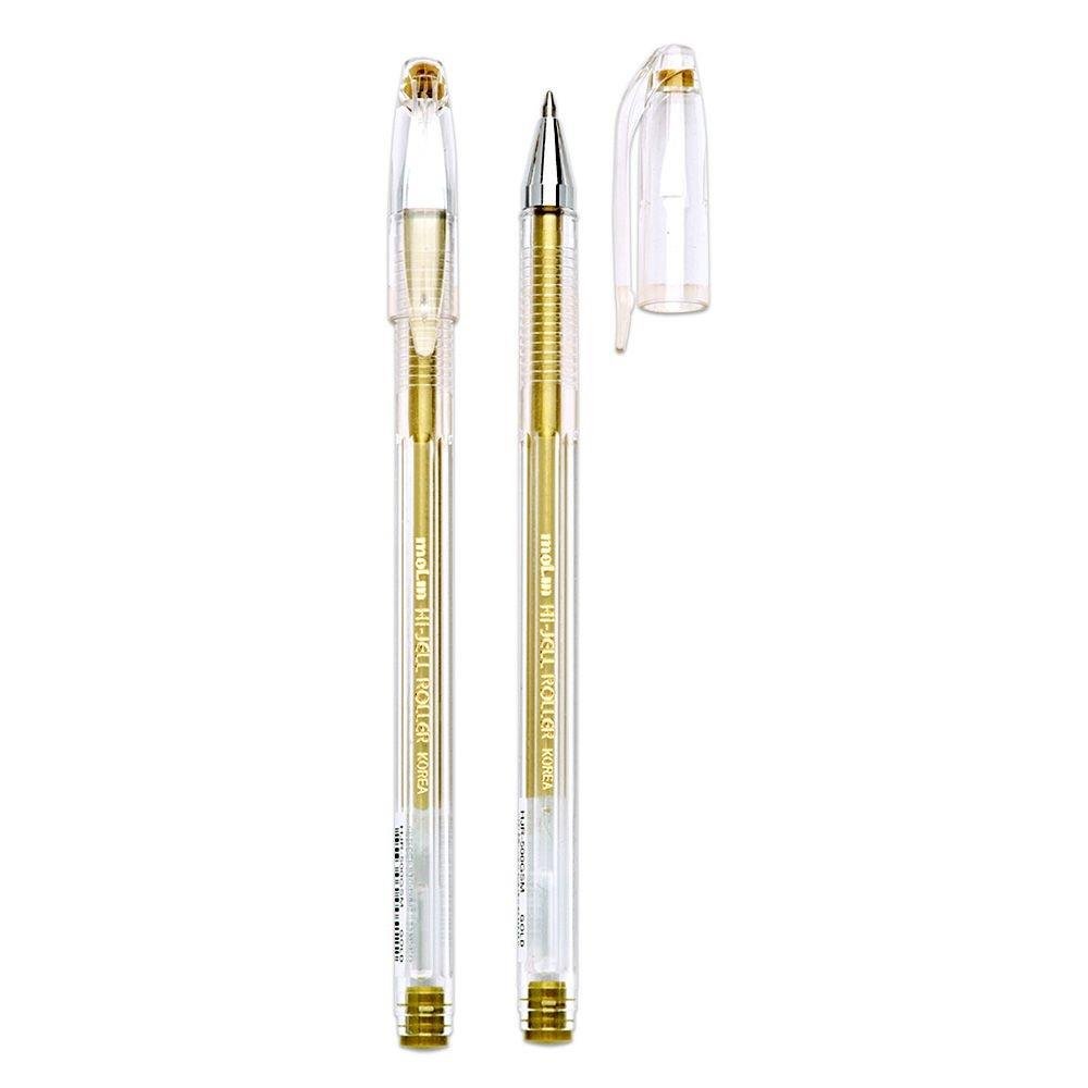 Caneta Gel Molin Metálica Dourada