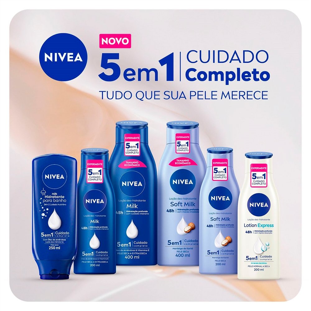 Hidratante Corporal Nivea Milk Pele Extra Seca 400ml