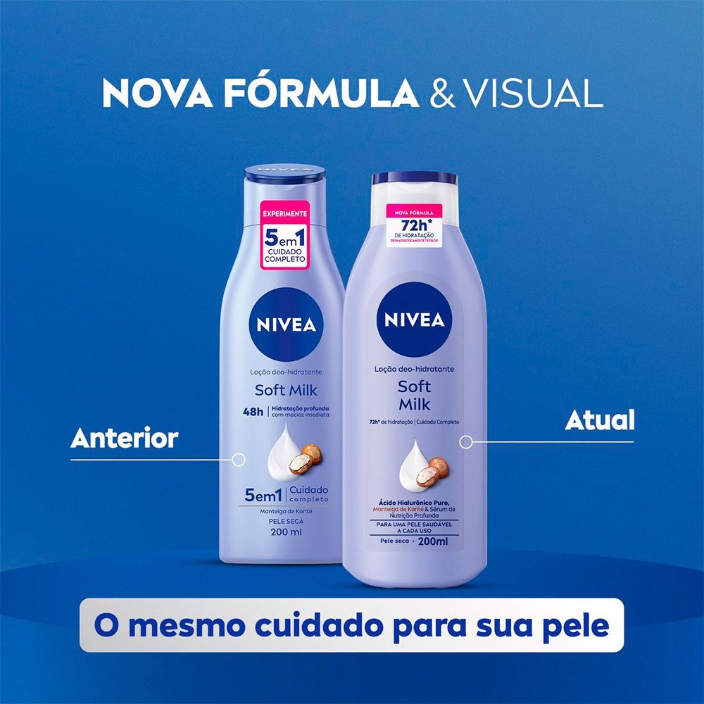 Hidratante Corporal Nivea Soft Milk Pele Seca 200ml