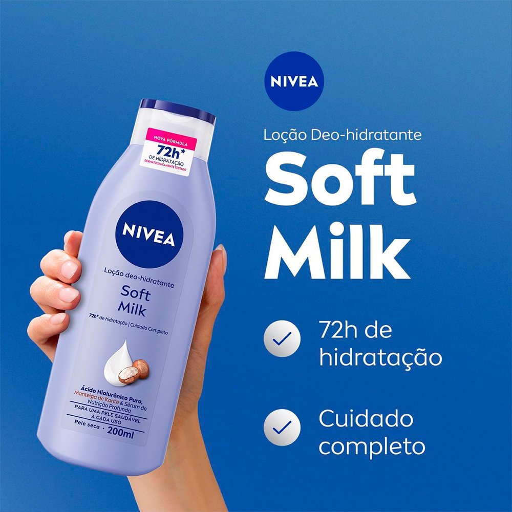 Hidratante Corporal Nivea Soft Milk Pele Seca 200ml