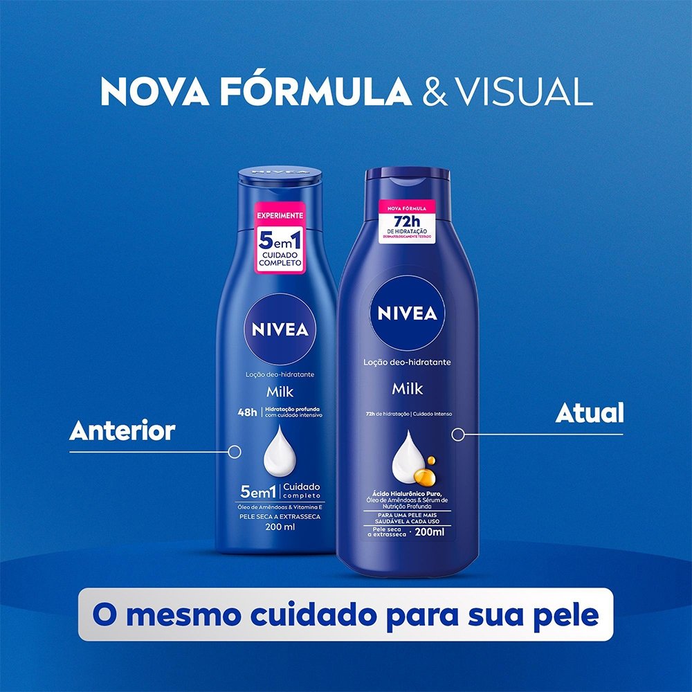Hidratante Corporal Nivea Milk Hidratação Profunda Pele Extra Seca 200ml