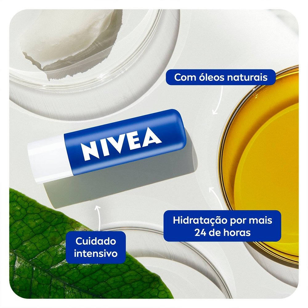 Protetor Labial Nivea Hidratante Original Care 4,8g