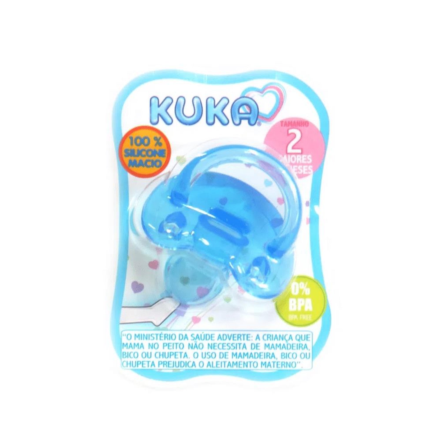 Chupeta de Silicone Soft Kuka Tamanho 2 Maiores de 6 meses - Azul