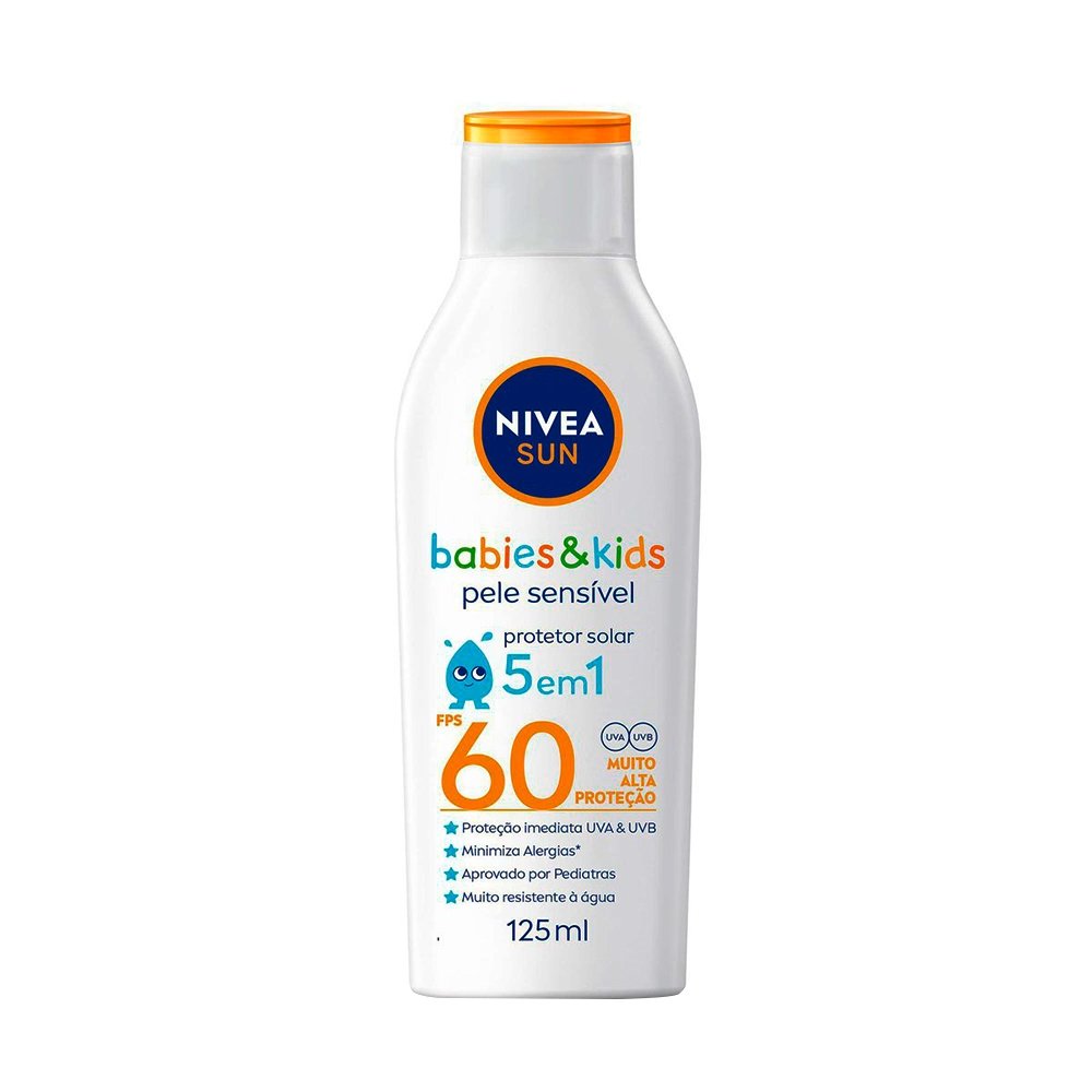 Protetor Solar Nivea Sun Kids & Babies Pele Sensível FPS 60 - 125ml