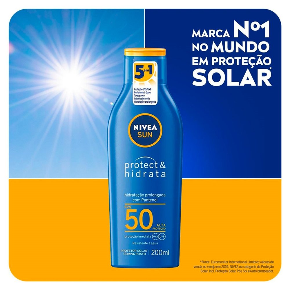 Protetor Solar Nivea Sun FPS50 Protect & Hidrata 200ml