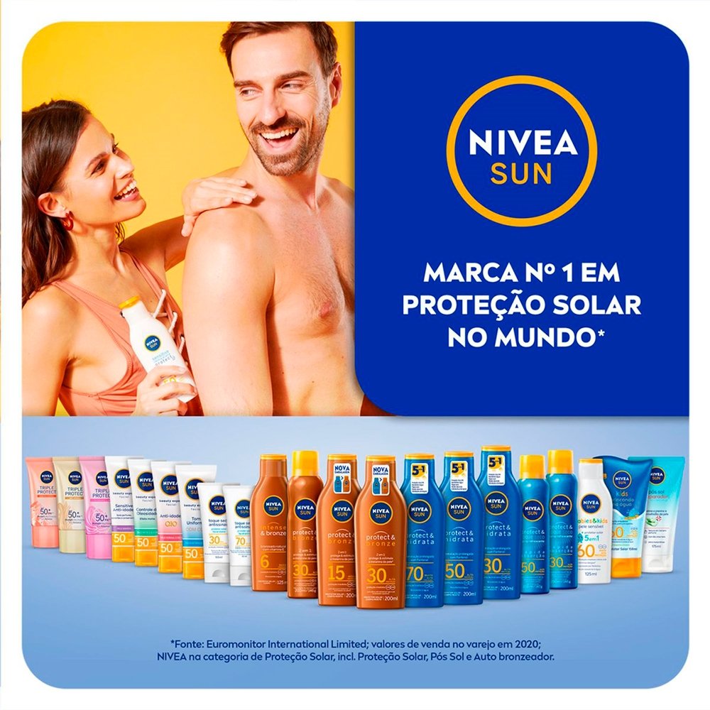 Protetor Solar Nivea Sun FPS50 Protect & Hidrata 200ml