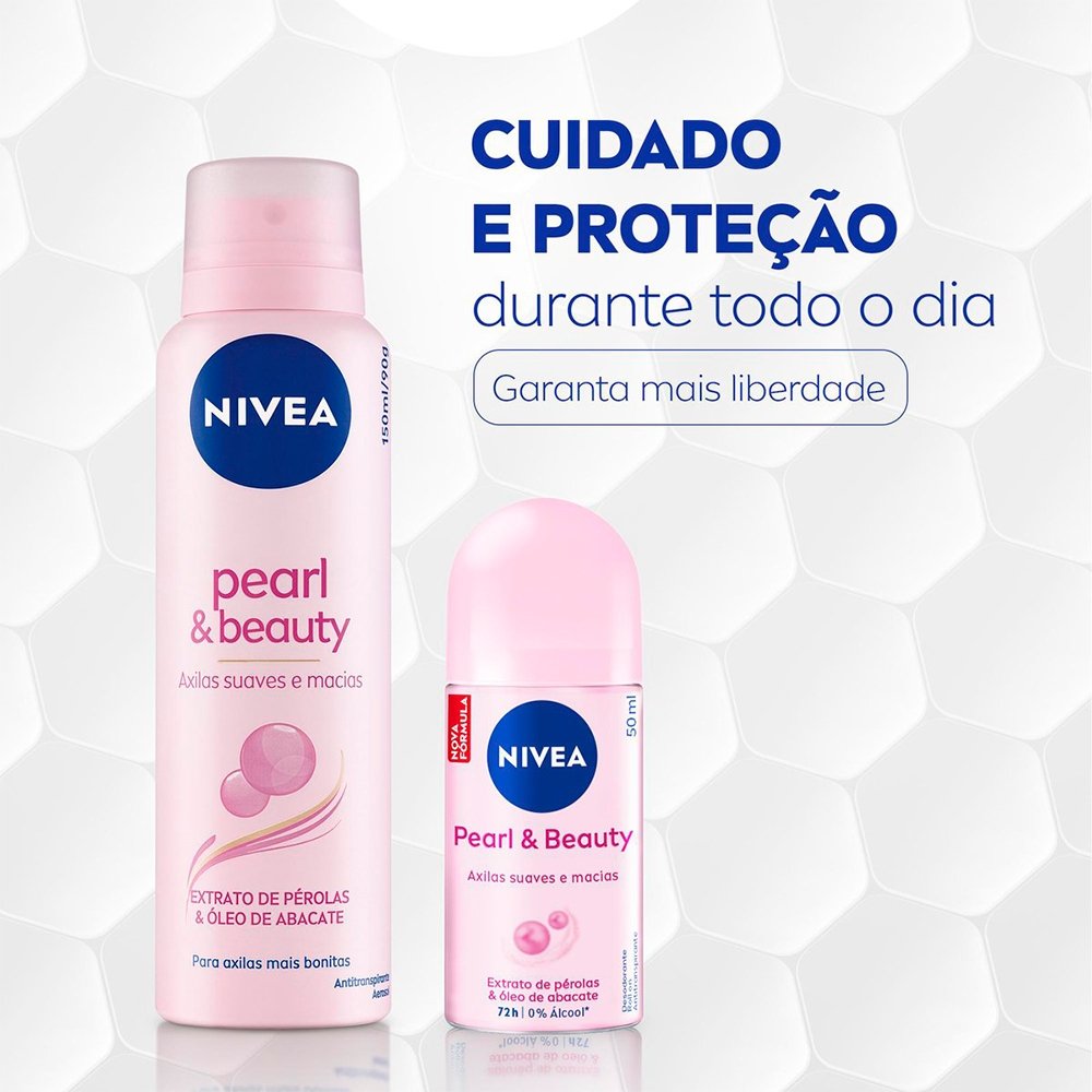 Desodorante Nivea Aerosol Feminino Pearl e Beauty 150ml