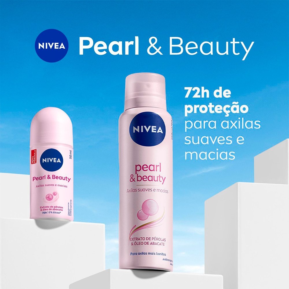 Desodorante Nivea Aerosol Feminino Pearl e Beauty 150ml