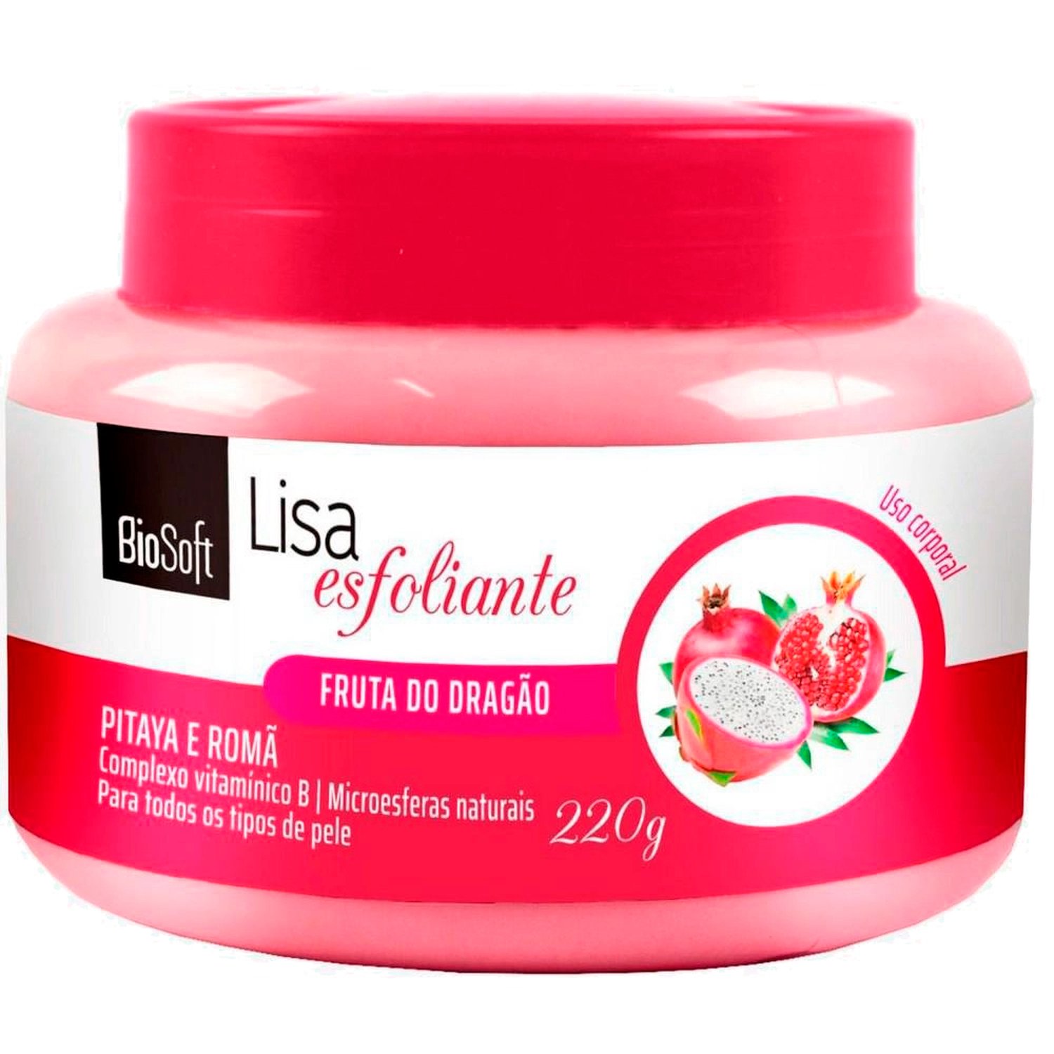 Creme Esfoliante Soft Hair Fruta Do Dragao Pitaya E Roma 220g