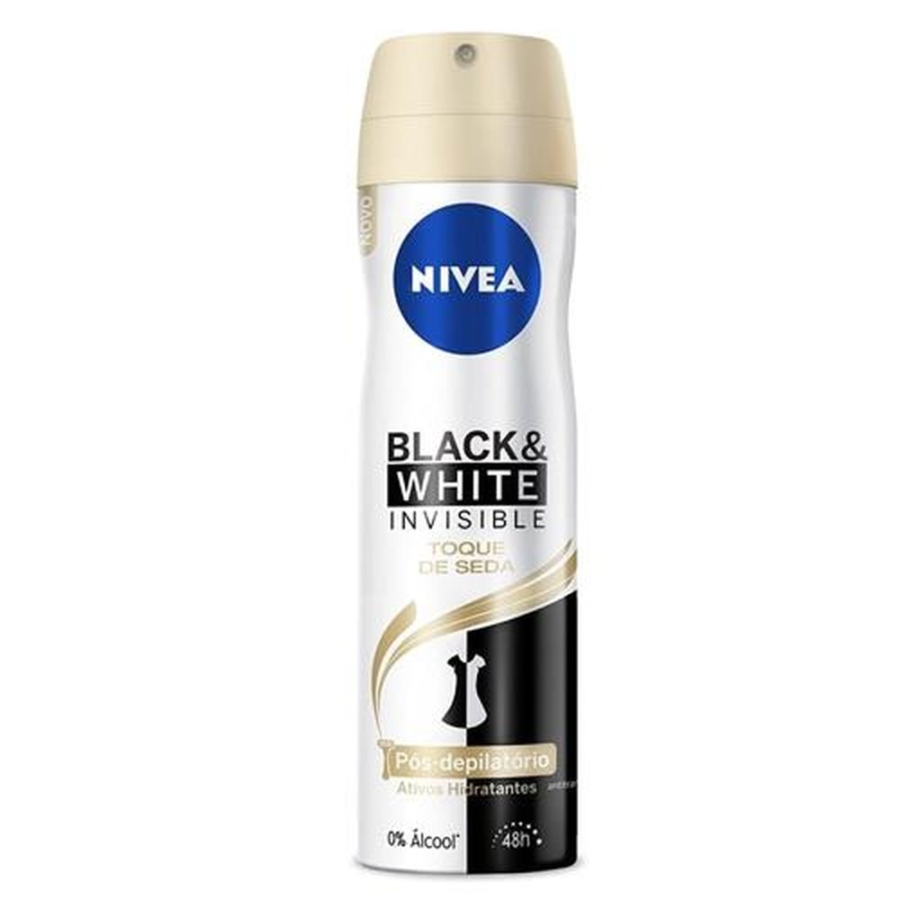 Desodorante Nivea Aerossol Feminino Black White Toque de Seda 150ml