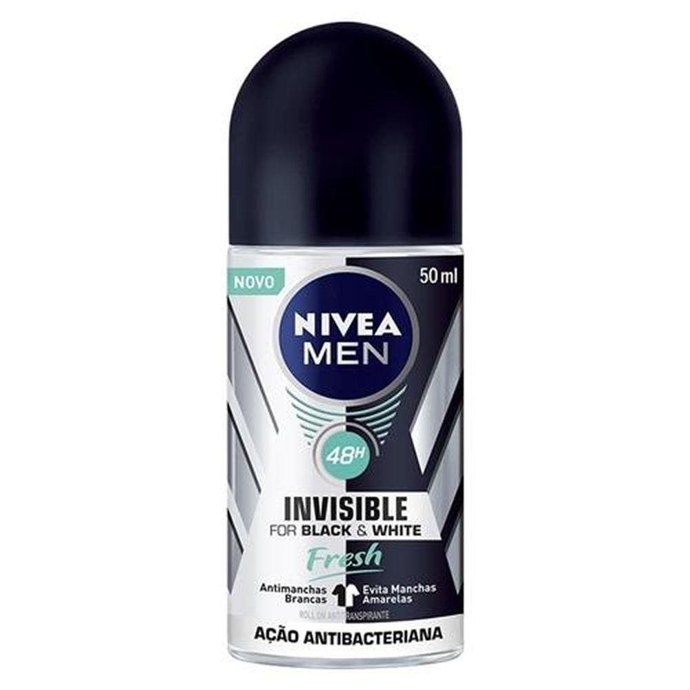 Desodorante Nivea Roll-On 50ml Black & White Fresh Masculino