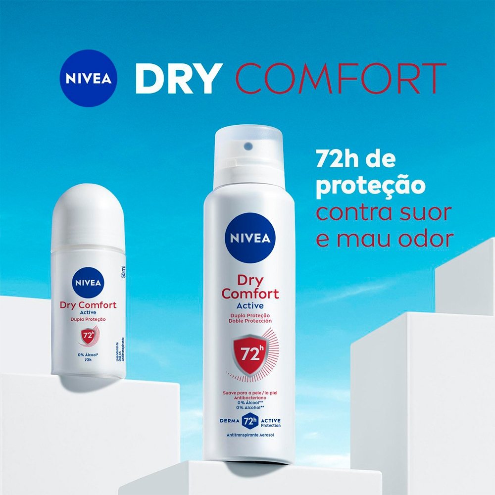Desodorante Nivea Roll On Feminino Dry Comfort Plus 50ml